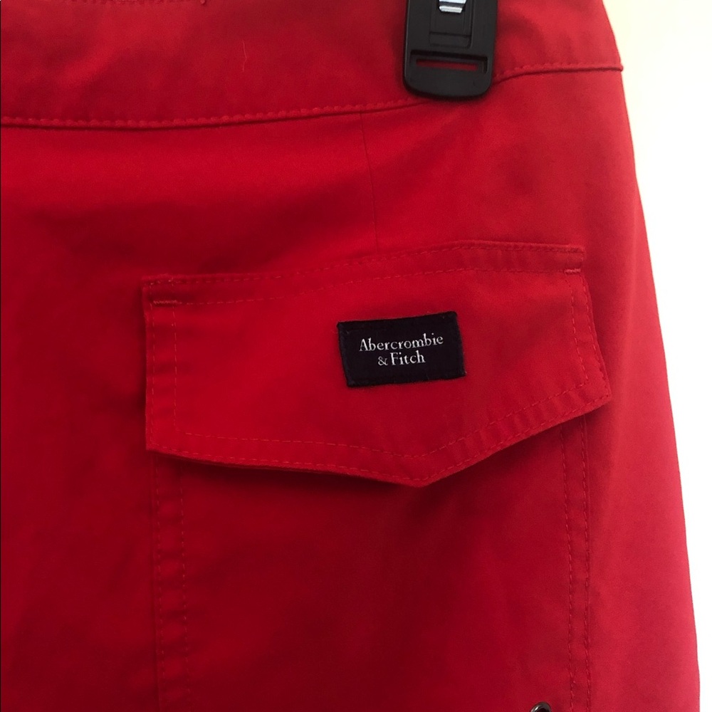 Abercrombie & Fitch Bold Red Swim Board Shorts - Picture 4 of 4